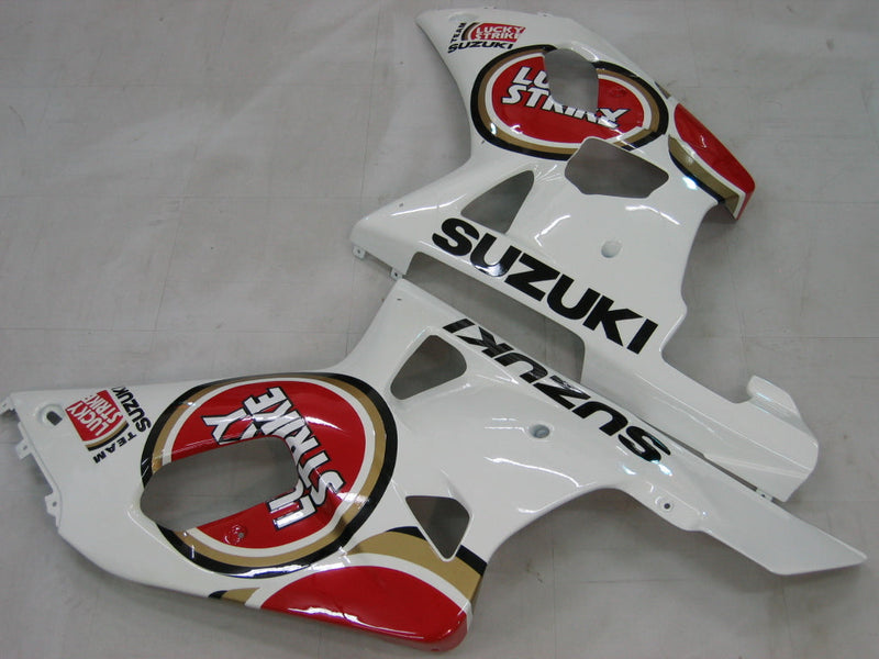 Fairings 2000-2002 Suzuki GSXR 1000 White & Red Lucky Strike Racing Generic