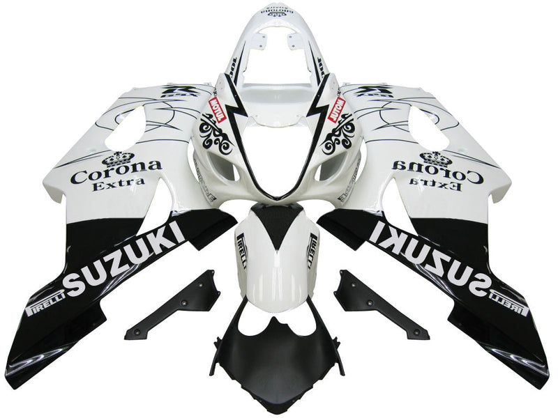 Carenagens 2003-2004 Suzuki GSXR 1000 Branco e Preto Corona Suzuki Racing Generic