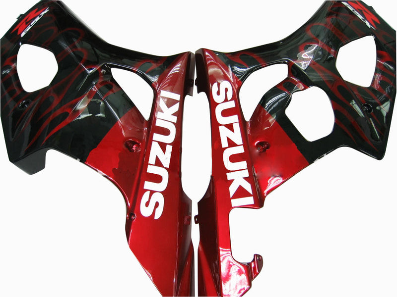 Verkleidungen 2003-2004 Suzuki GSXR 1000 Black &amp; Red Flame Racing Generic