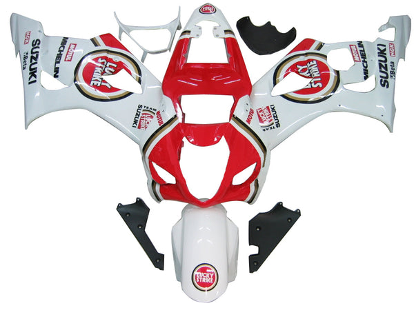 Carenagens 2003-2004 Suzuki GSXR 1000 Branco e Vermelho Lucky Strike Racing Generic