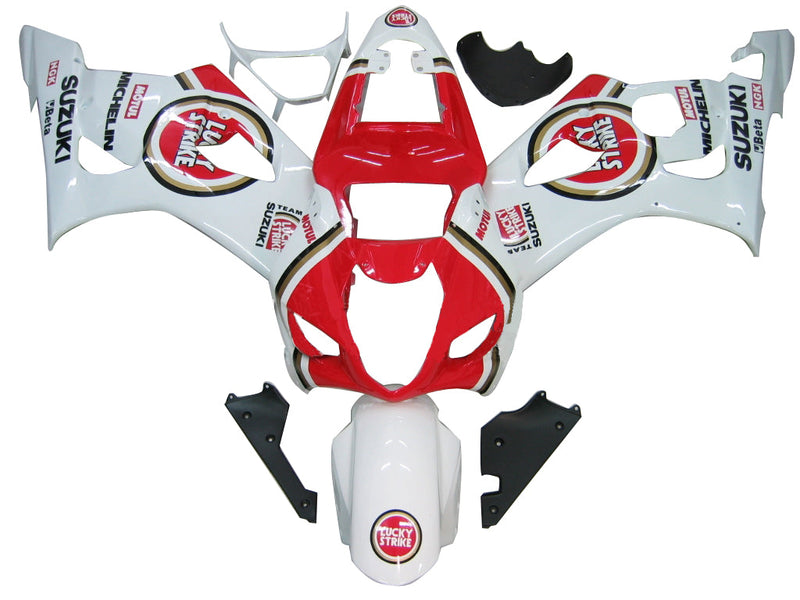 Carenados 2003-2004 Suzuki GSXR 1000 Blanco y Rojo Lucky Strike Racing Generic