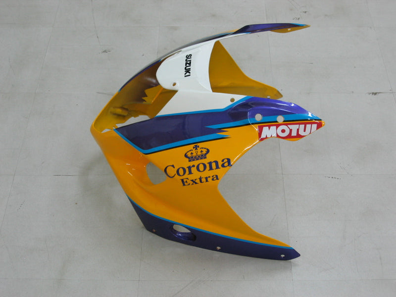 Verkleidungen 2003-2004 Suzuki GSXR 1000 Gelb &amp; Weiß Corona Racing Generic