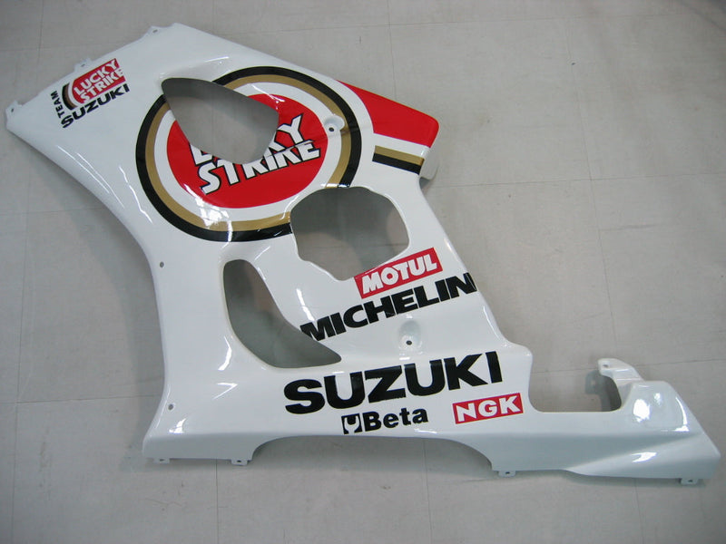 Fairings 2003-2004 Suzuki GSXR 1000 White & Red Lucky Strike Generic