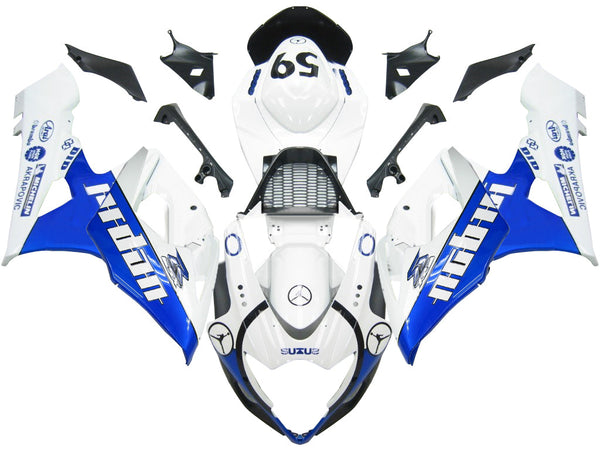 Carenados 2005-2006 Suzuki GSXR 1000 Blanco y Azul Jordan Racing Generic