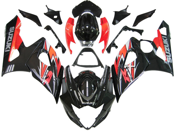 Verkleidungen 2005-2006 Suzuki GSXR 1000 Schwarz &amp; Rot GSXR Generic