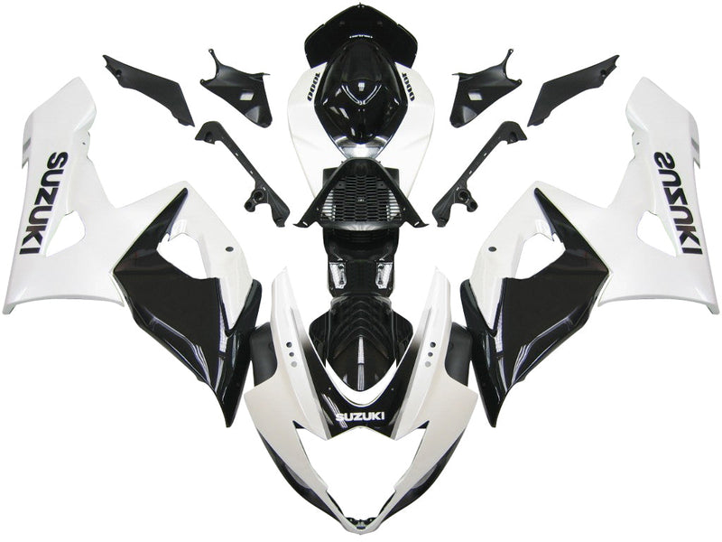 Carenagens 2005-2006 Suzuki GSXR 1000 Branco e Preto GSXR Racing Generic