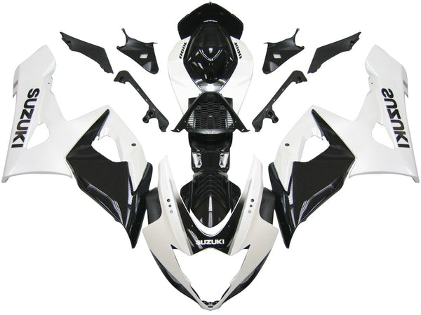 Carenagens 2005-2006 Suzuki GSXR 1000 branco e preto GSXR genérico