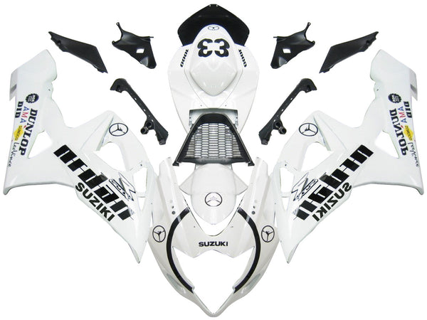 Carenados 2005-2006 Suzuki GSXR 1000 Blanco y Negro Jordan Racing Generic