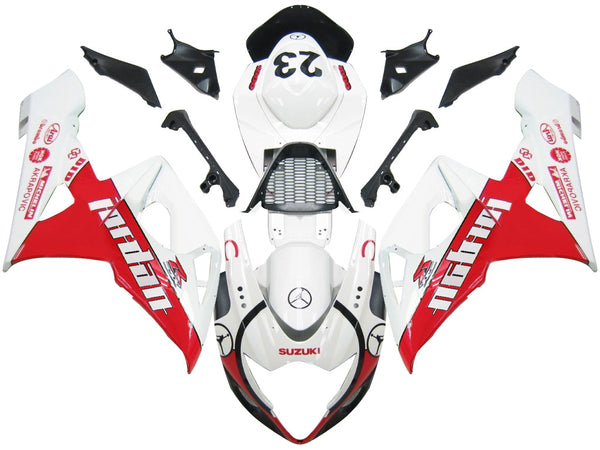 Fairings 2005-2006 Suzuki GSXR 1000 White & Red Jordan Generic