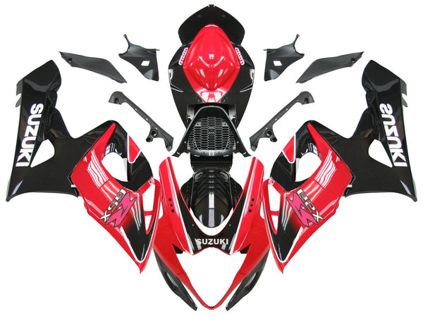 Fairings 2005-2006 Suzuki GSXR 1000 Black and Red GSXR Generic