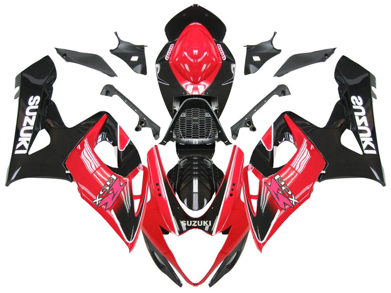 Fairings 2005-2006 Suzuki GSXR 1000 Black and Red GSXR Generic