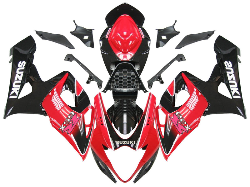 Fairings 2005-2006 Suzuki GSXR 1000 Black and Red GSXR Racing Generic