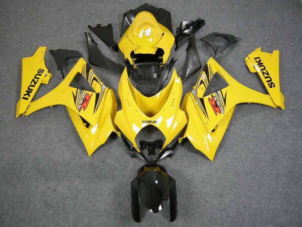 Owiewki 2007-2008 Suzuki GSXR 1000 Żółty Czarny GSXR Generic