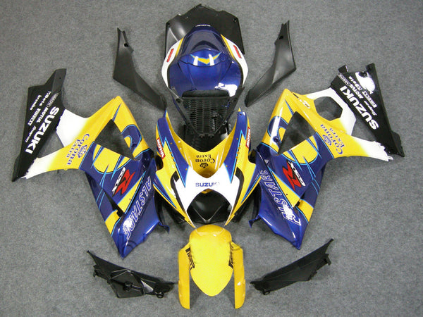 Verkleidungen 2007-2008 Suzuki GSXR 1000 Gelb &amp; Blau Alstare Racing Generic