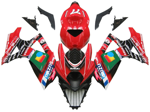 Carenagens 2007-2008 Suzuki GSXR 1000 Red Black #77 GSXR Generic