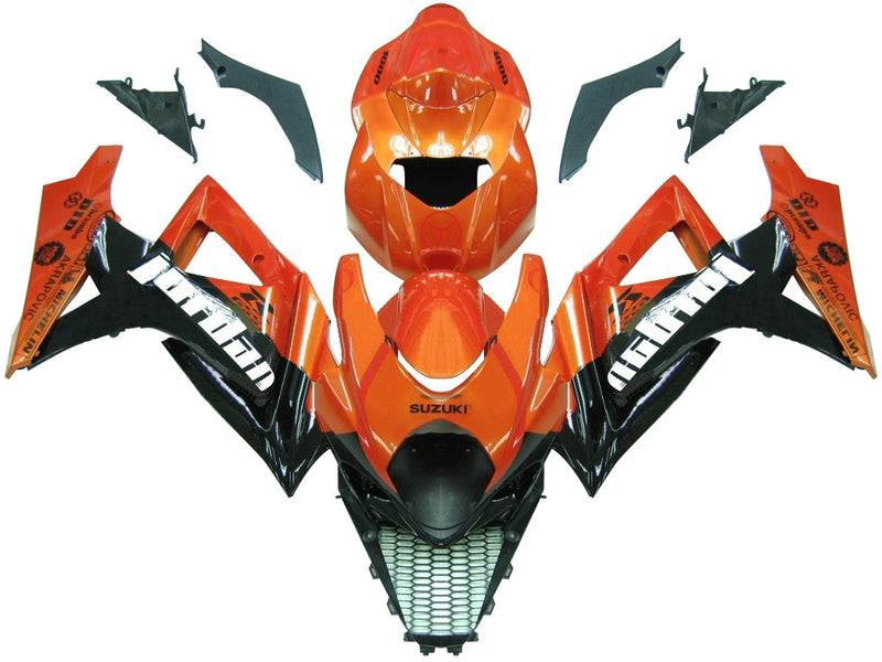 For GSXR1000 2007-2008 Bodywork Fairing Orange ABS Injection Molded Plastics Set