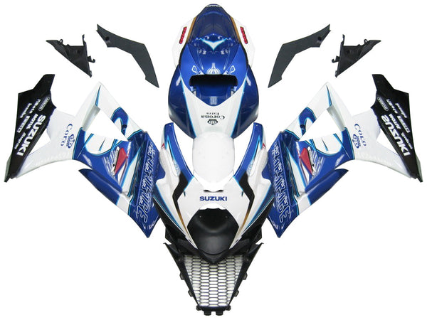 Fairings 2007-2008 Suzuki GSXR 1000 Hvit Blå Alstare Corona Racing Generisk