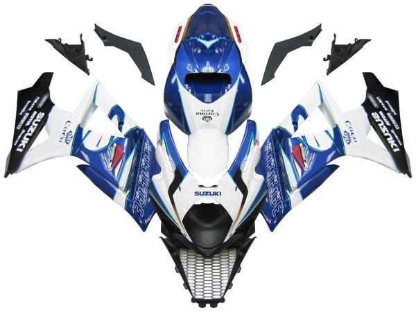 Carenagens 2007-2008 Suzuki GSXR 1000 Branco Azul Alstare Corona Genérico