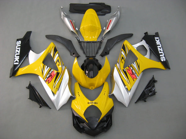 Owiewki 2007-2008 Suzuki GSXR 1000 Żółto-Srebrny GSXR Generic