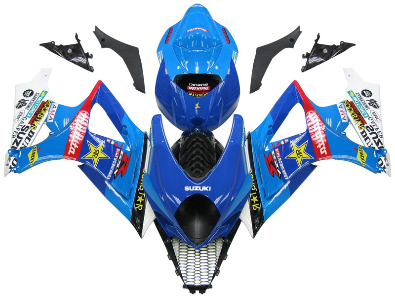 For GSXR1000 2007-2008 Bodywork Fairing Blue ABS Injection Molded Plastics Set