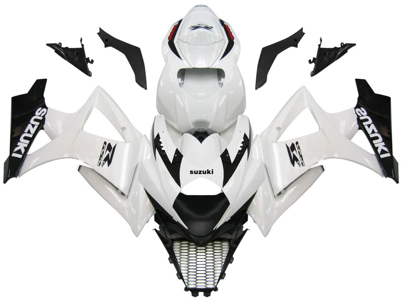 For GSXR1000 2007-2008 Bodywork Fairing White ABS Injection Molded Plastics Set