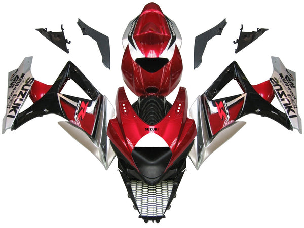 Fairings 2007-2008 Suzuki GSXR 1000 Red Cherry & Black GSXR Racing Generic