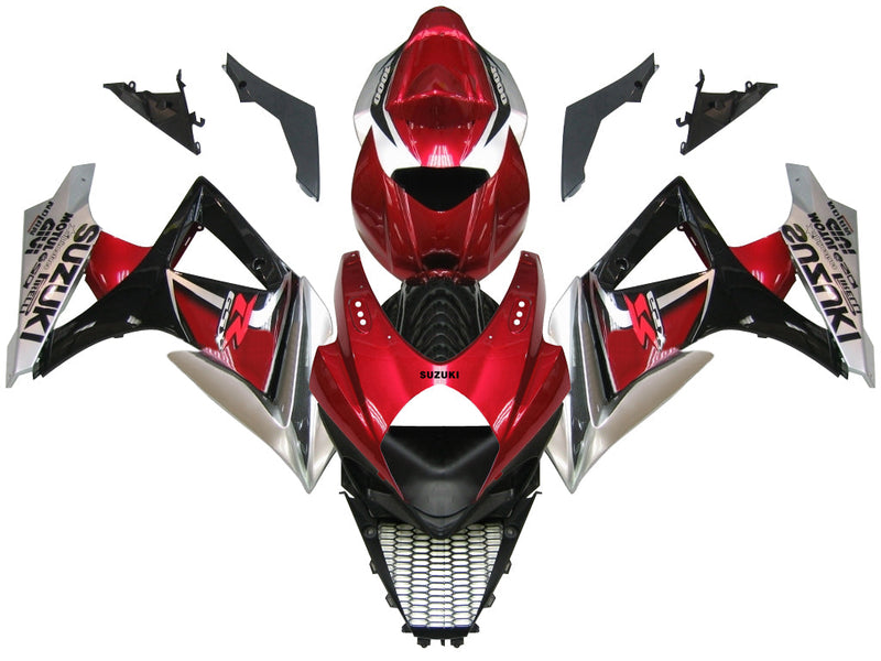 Fairings 2007-2008 Suzuki GSXR 1000 Red Cherry & Black GSXR Generic