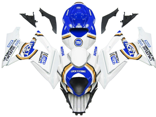 Fairings 2007-2008 Suzuki GSXR 1000 White & Blue Lucky Strike Generic