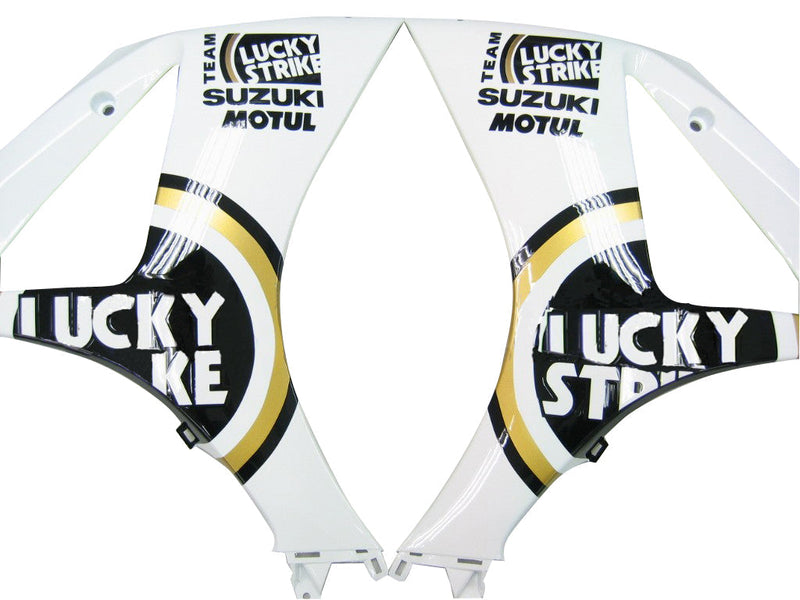 Fairings 2007-2008 Suzuki GSXR 1000 White Black Gold Lucky Strike Generic