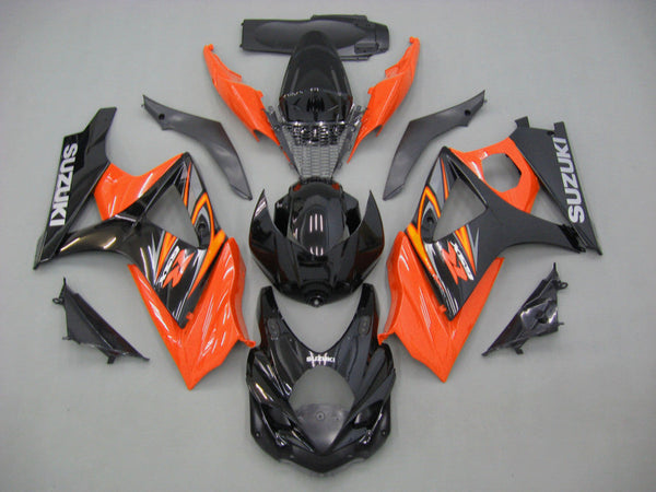 Carenados 2007-2008 Suzuki GSXR 1000 Negro y Naranja GSXR Racing Generic