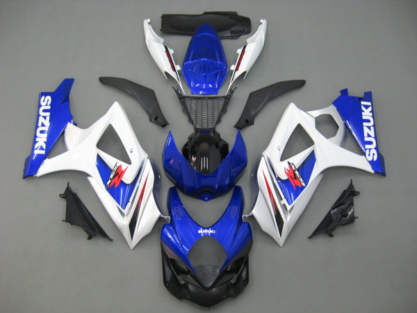 Carenagens 2007-2008 Suzuki GSXR 1000 Azul e Branco GSXR Racing Generic