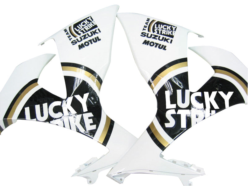 Fairings 2009-2016 Suzuki GSXR 1000 White Black Gold Lucky Strike Racing Generisk