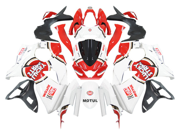 Carenados 2009-2016 Suzuki GSXR 1000 Blanco y Rojo Lucky Strike Genérico