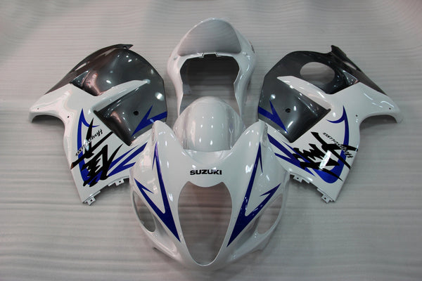 Fairings 2008-2020 Suzuki GSX 1300 Hayabusa Hvit Grå Blå Generisk