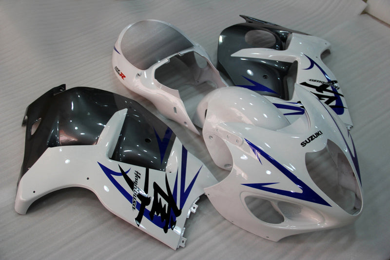 Fairings 2008-2020 Suzuki GSX 1300 Hayabusa Hvit Grå Blå Generisk