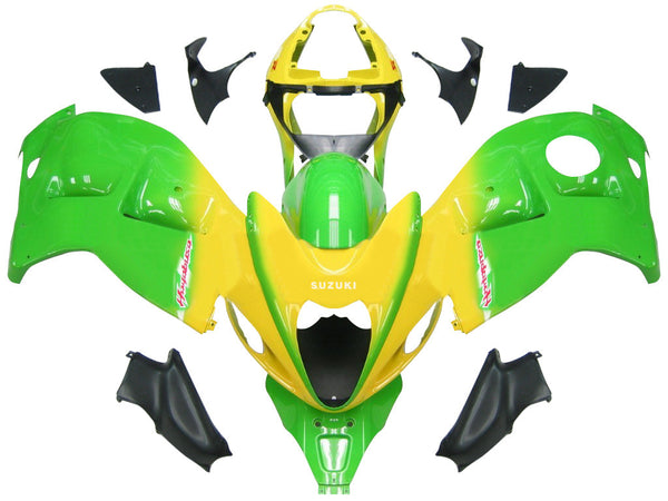 Carenagens 1999-2007 Suzuki GSX1300 Hayabusa Green &amp; Yellow Hayabusa Racing Generic