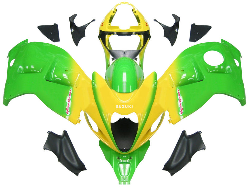 Carenagens 1999-2007 Suzuki GSX1300 Hayabusa Green &amp; Yellow Hayabusa Racing Generic