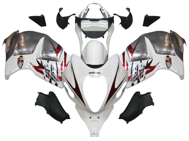 Fairings 1999-2007 Suzuki GSX1300 Hayabusa White & Silver Hayabusa Racing Generic