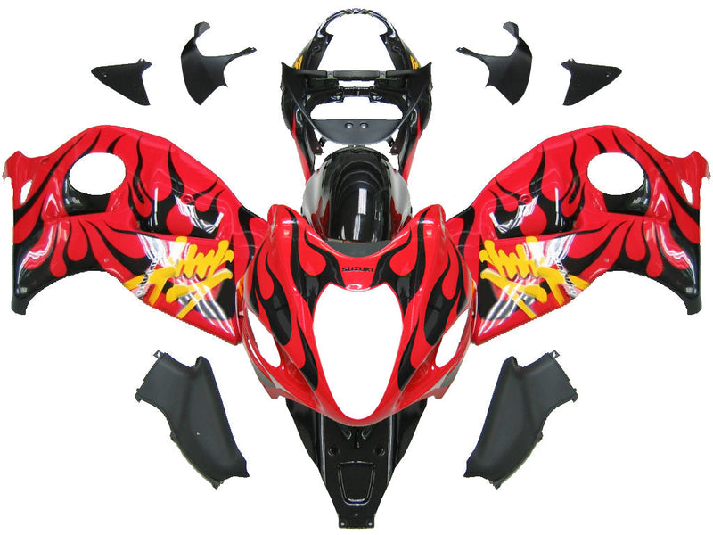 Verkleidungen 1999-2007 Suzuki GSX1300 Hayabusa Red &amp; Black Flame Generic