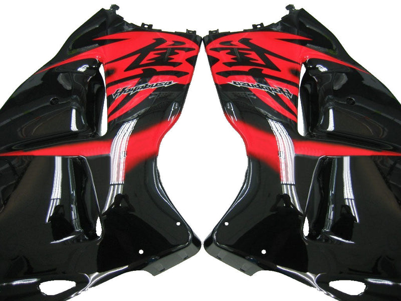 Carenados 1999-2007 Suzuki GSX1300 Hayabusa Negro y Rojo Hayabusa Genérico