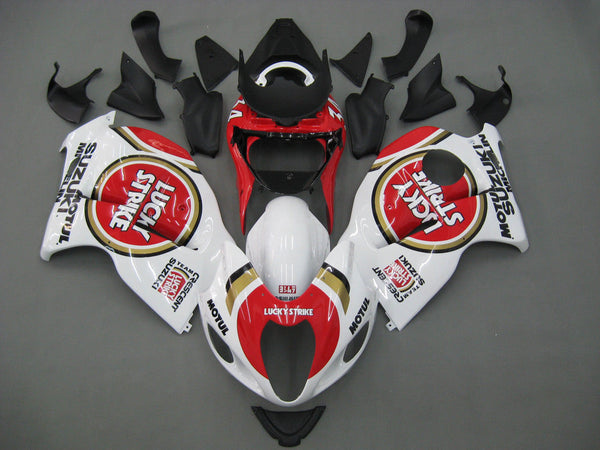 Verkleidungen 1999-2007 Suzuki GSX1300 Hayabusa Weiß &amp; Rot Lucky Strike Generic