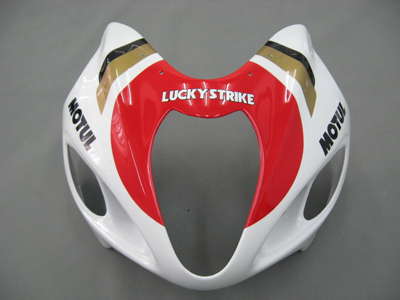 Carenagens 1999-2007 Suzuki GSX1300 Hayabusa branco e vermelho Lucky Strike Racing genérico