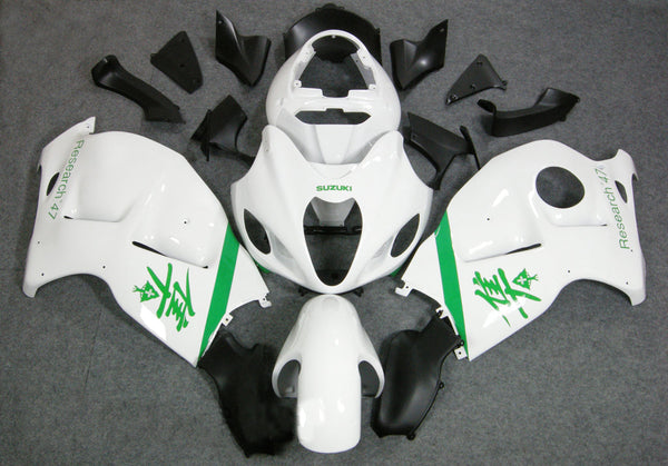 Owiewki 1999-2007 Suzuki GSX 1300 Hayabusa Biało-zielony Badania 47 Racing Generic