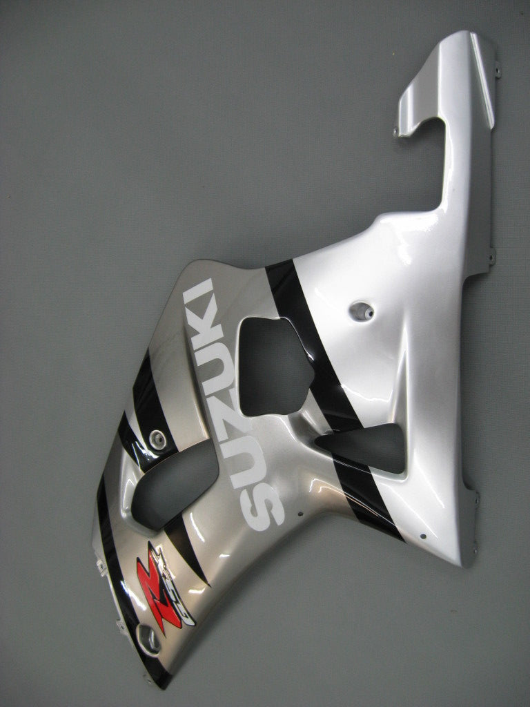 Carenados 2001-2003 Suzuki GSXR 600 Plata 2 tonos GSXR Genérico