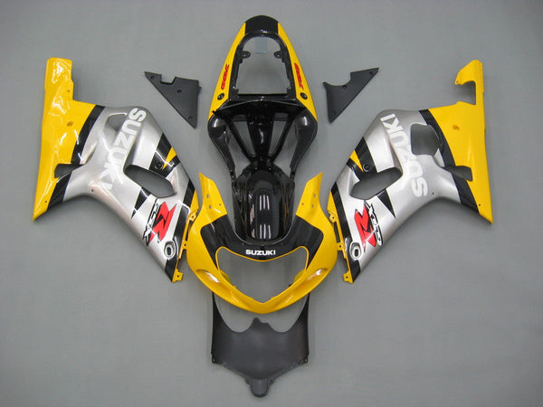 Fairings 2001-2003 Suzuki GSXR 600 Yellow and Silver GSXR Racing Generic