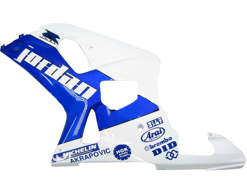 Carenados 2001-2003 Suzuki GSXR 600 Blanco Azul Jordan GSXR Genérico