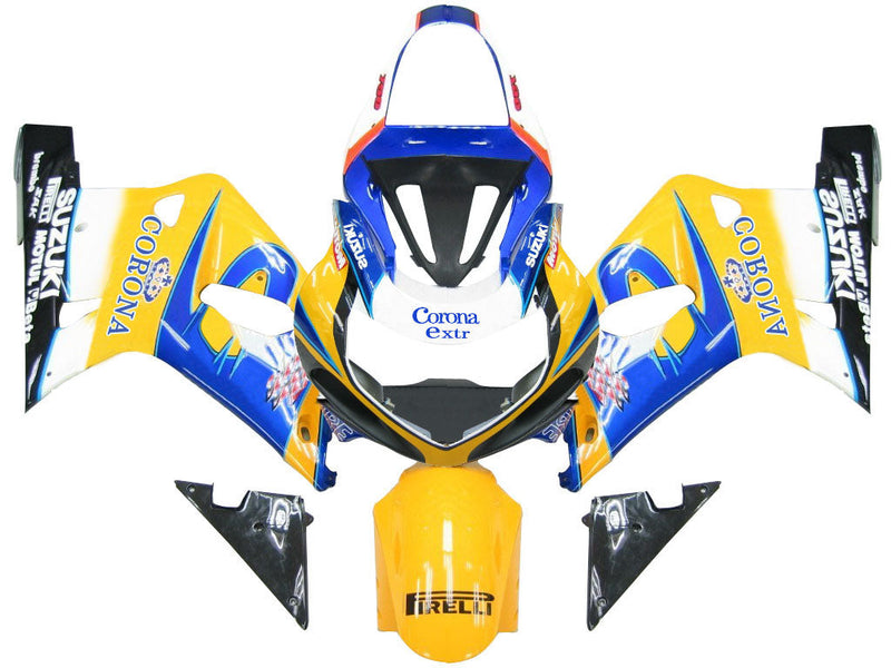 Carenados 2001-2003 Suzuki GSXR 600 Azul y Amarillo Corona GSXR Genérico