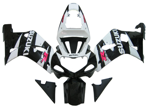 Carenados 2001-2003 Suzuki GSXR 600 Negro y Blanco GSXR Genérico