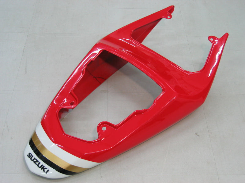 Carenagens 2004-2005 Suzuki GSXR 600 750 branco e vermelho Lucky Strike Racing genérico