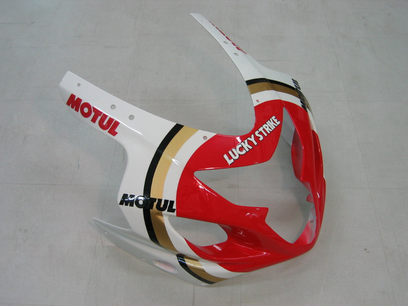 Carenagens 2004-2005 Suzuki GSXR 600 750 branco e vermelho Lucky Strike Racing genérico